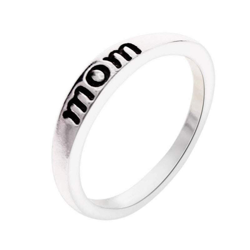 Women Fashion Accessories Jewelry Mom Letter Ring Family Mother's Day Gift