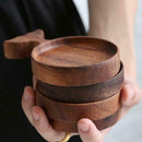 Seasoning Sauce Dish Wooden Flavored Vinegar Snack A Tableware Charm Plate T9F8