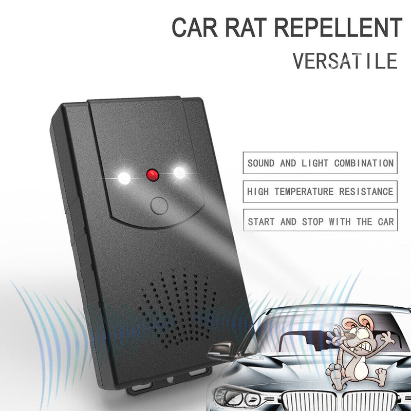 Car Ultrasonic Mouse Rat Mice Repeller 3 Modes Electronic Rodent Deterrent Newly