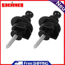 4pcs Bass Electric Guitar Strap Lock Button Anti-Brief Belt Nails (Black)