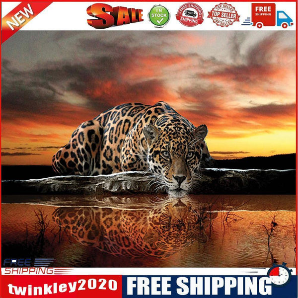 Leopard Oil Paint By Numbers Set Canvas Drawing DIY Coloring Picture Kits