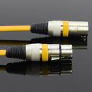 5.9ft DMX Stage DJ Cable  XLR 3Pin Male to Female Connector Wire (Yellow) Newly