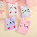 Cartoon Cat Plush Notebook Fluffy Daily Planner Journal Book (Pink) Newly