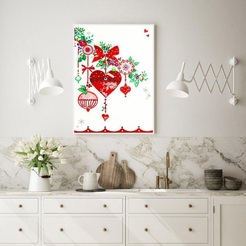 5D DIY Special Shaped Diamond Painting Heart Cross Stitch Kit Home Bedroom Decor