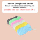 Soft Exfoliating Bathing Sponge Scrubber Exfoliating Massager Tool (White)