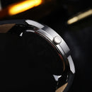 Sport Fashion Leather Date Calendar Bussiness Casual Watch (Black+Black)