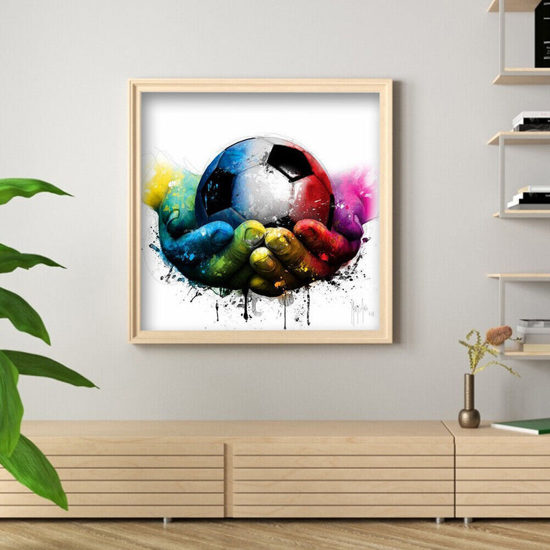 Diamond Painting Hand Hold Football Full Round Drill Picture of Rhinestone Kit