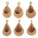 Hanging Basket Wall Planters Jute Teardrop Pot Holder for Fruits (21x21cm)