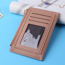 Women Retro Cat Print Multi-slot Card Holder PU Mini Credit Card ID Card Wallet