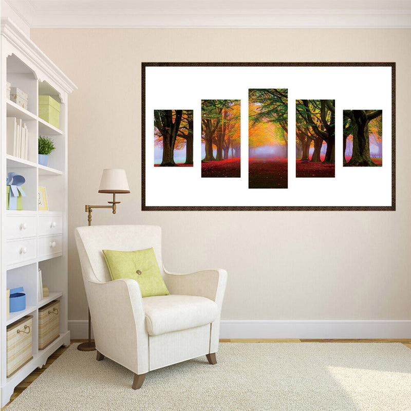 Woods 5D DIY Full Drill Diamond Painting 5-pictures Combination Kit Crafts