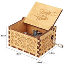 Retro Hand Cranked Wood Music Box Party Xmas Gift Home Decor Ornament (A) Newly