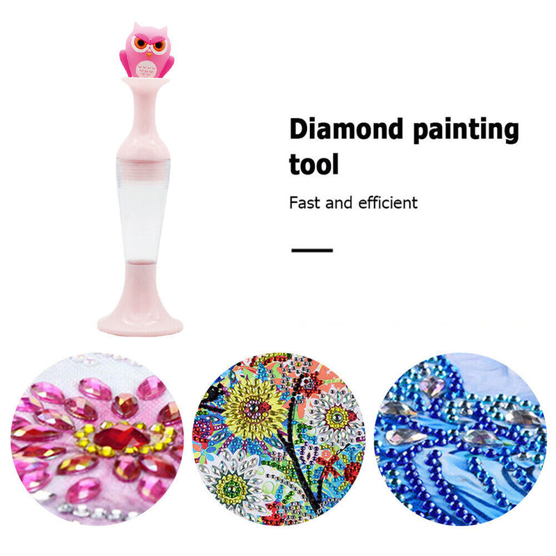 #A 5D Diamond Painting Point Drill Pen Flower Vase Shape DIY Crafts Picker Too