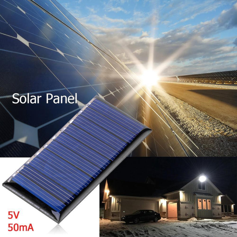 2pcs Solar Cell Module 5V 50mA Polycrystalline Silicone Solar Panel Charger