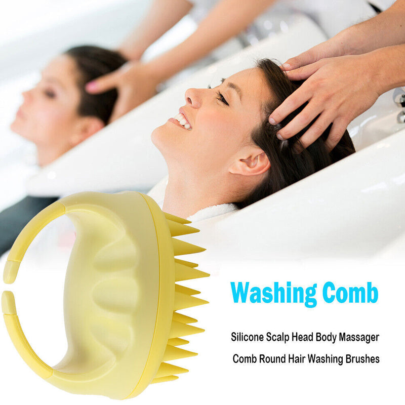 Fine Hair Foam Acupoint Therapy Comb with Handle Health Care Hair Washing B