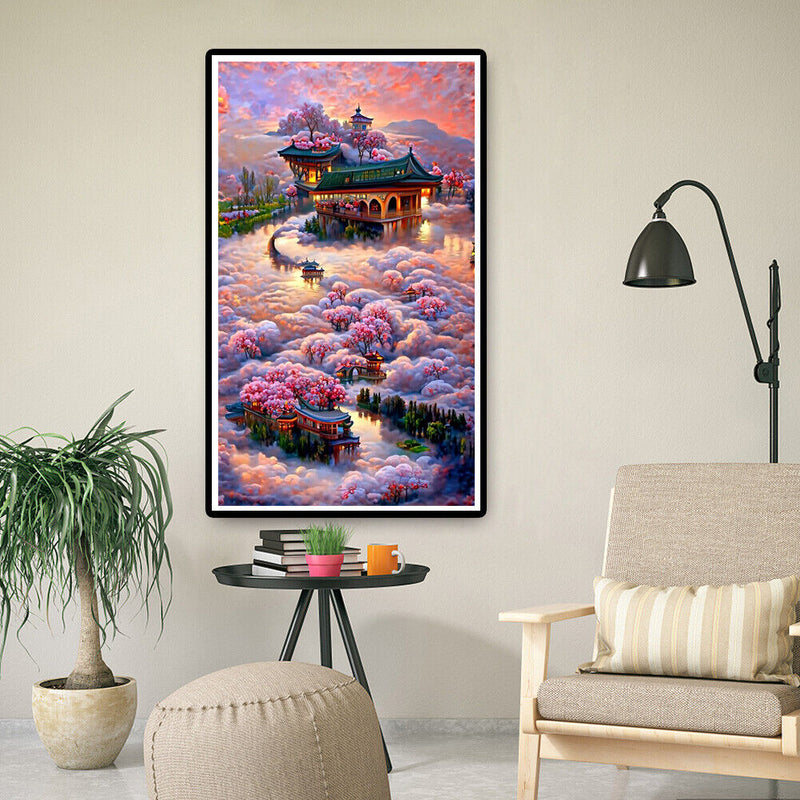 Chateau Montrose 5D DIY Diamond Painting Kits Full Round Drill Wall Decor Crafts