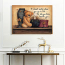 Full Cross Stitch Bear Gift Kit Cotton 3 Strands Stamped DIY Artwork Home Decor