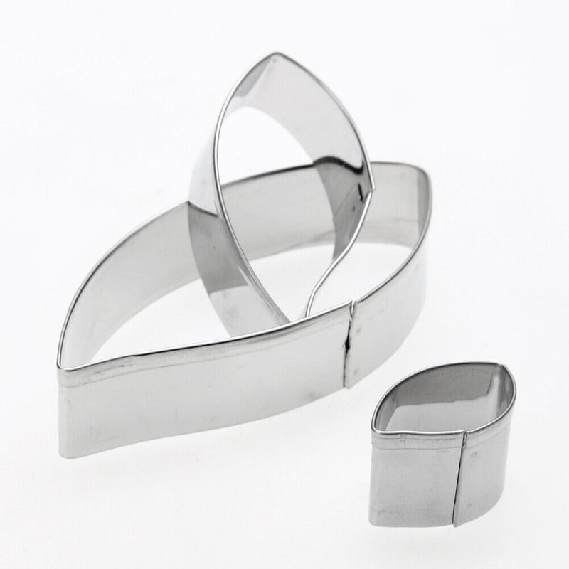 3pcs/set Metal Cookie Cutters Biscuit Mold Leaves Fondant Cake Mould