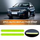 2x Car Reflector Stickers Rearview Mirror Reflective Warning Tape (Green) Newly