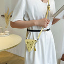 Women Shoulder Bag Cheese Triangle Leather Mini Designer Crossbody Lipstick Bags
