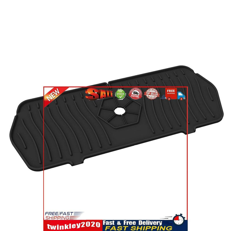 Kitchen Silicone Faucet Absorbent Mat Sink Water Splash Odor Guard (Black) Newly