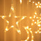 #A 138LED Solar Moon Star String Lights 8 Lighting Modes Waterproof Garden Light