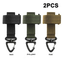 2x Outdoor Gloves Hook Storage Buckle Climbing Rope Hanging Buckles (Khaki)