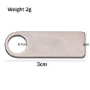 EDC Multi Tool Titanium Plate DIY Name Tag Anti-Lost Pet Keyring Pendant