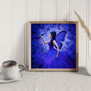 5D DIY Blue Butterfly Fairy Diamond Painting Kits Full Round Drill Wall Decor