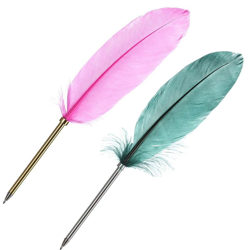 Stationery Smooth Colorful Feather Pen Signature Ballpoint Pens Writing Tool