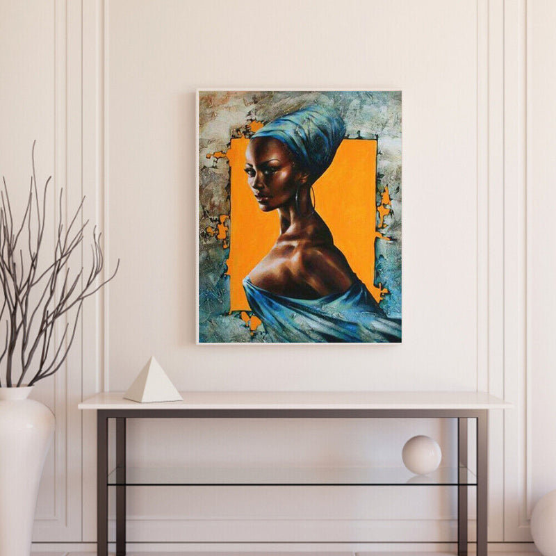 African Girl Oil Paint By Numbers Kit DIY Acrylic Painting on Canvas Crafts