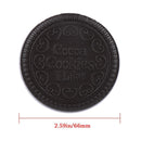 Brown Home Office Use Mirror with Comb Pocket Mirror Chocolate Cookie Shaped