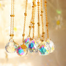 Hanging Bead Crystal Light Catcher Outdoor Garden Wall Wind Chime Window Pendant