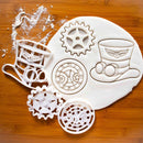 Cake Tool Steampunk Clock Gear Hat Biscuit Mold Cookie Embosser Mold Halloween