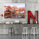Frameless Oil Paint By Numbers DIY Autumn Picture Craft for Home Living Room