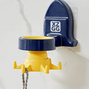 6-Jaw Wall Door Wardrobe Hanging Rack 360 Degrees Rotating Kitchen Hanger Hooks