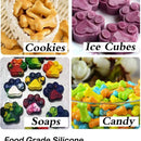 Cookies Silicone Molds Ice Candy Trays Dog Treat Mold Dog Paw & Bone Shaped