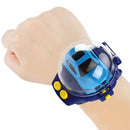 4CH 1/58 Wrist Watch Controlled 5km/h 2.4G RC Small Racing Car (Blue 02)
