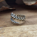 Coiled Bone Metal Gothic Geometric Centipede Ring Open Rings Punk Style Hip Hop