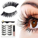 5 Pairs Reusable 5 Magnetic Eyelashes Magnetic Eyeliner and Kits Lashes Q9R8