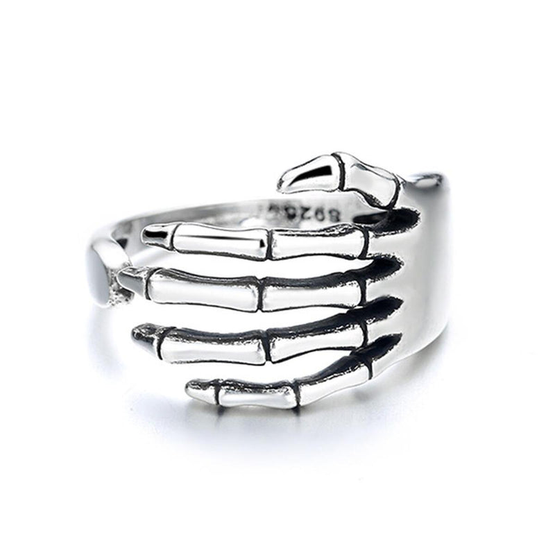 Skeleton Hand Silber Plt verstellbarer Daumenring Damen Schmuck Geschenk.