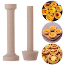 Double Side Eggtart Mold Pastry Pusher Wooden Egg Tart Tamper Cake Tools
