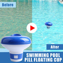 Floating Chemical Chlorine Dispenser Pump Tablets Water Purifier Swimming Pool