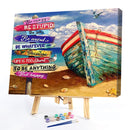 Ship by the Sea Oil Paint By Numbers Kit DIY Acrylic Painting on Canvas Art