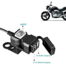 Dual Waterproof USB Port Motorcycle Charger Socket Adapter Black Motorbike B5P8