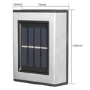 8pcs LED Solar Lights Wall-Mounted Waterproof Garden Lamps (Warm Light)