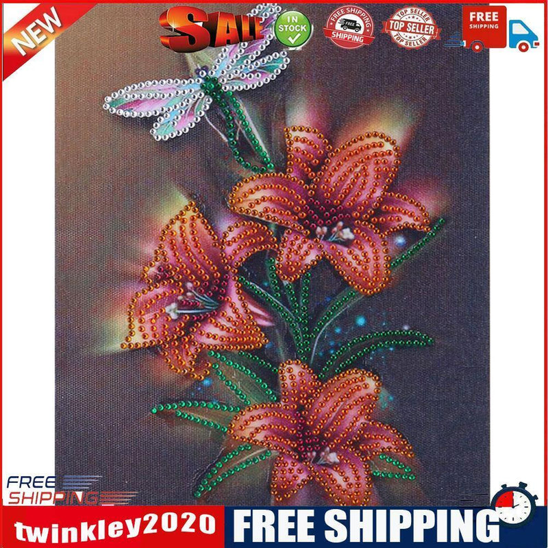 5D DIY Special Shaped Diamond Painting Flowers Cross Stitch Embroidery Kits
