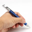 Multi-function Ballpoint Pen Phone Bracket Screwdriver Level Ruler (Blue) Newly