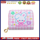 PU Leather ID Bag Square Coin Purses Cash Organizer Multi-card Short Car Holder