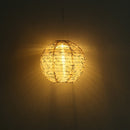 Printed LED Round Lantern Nylon Hanging for Christmas Supplies Art Craft Decor
