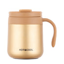 350ml Stainless Steel Portable Coffee Water Cup with Handle Lid Vacuum Flask Mug